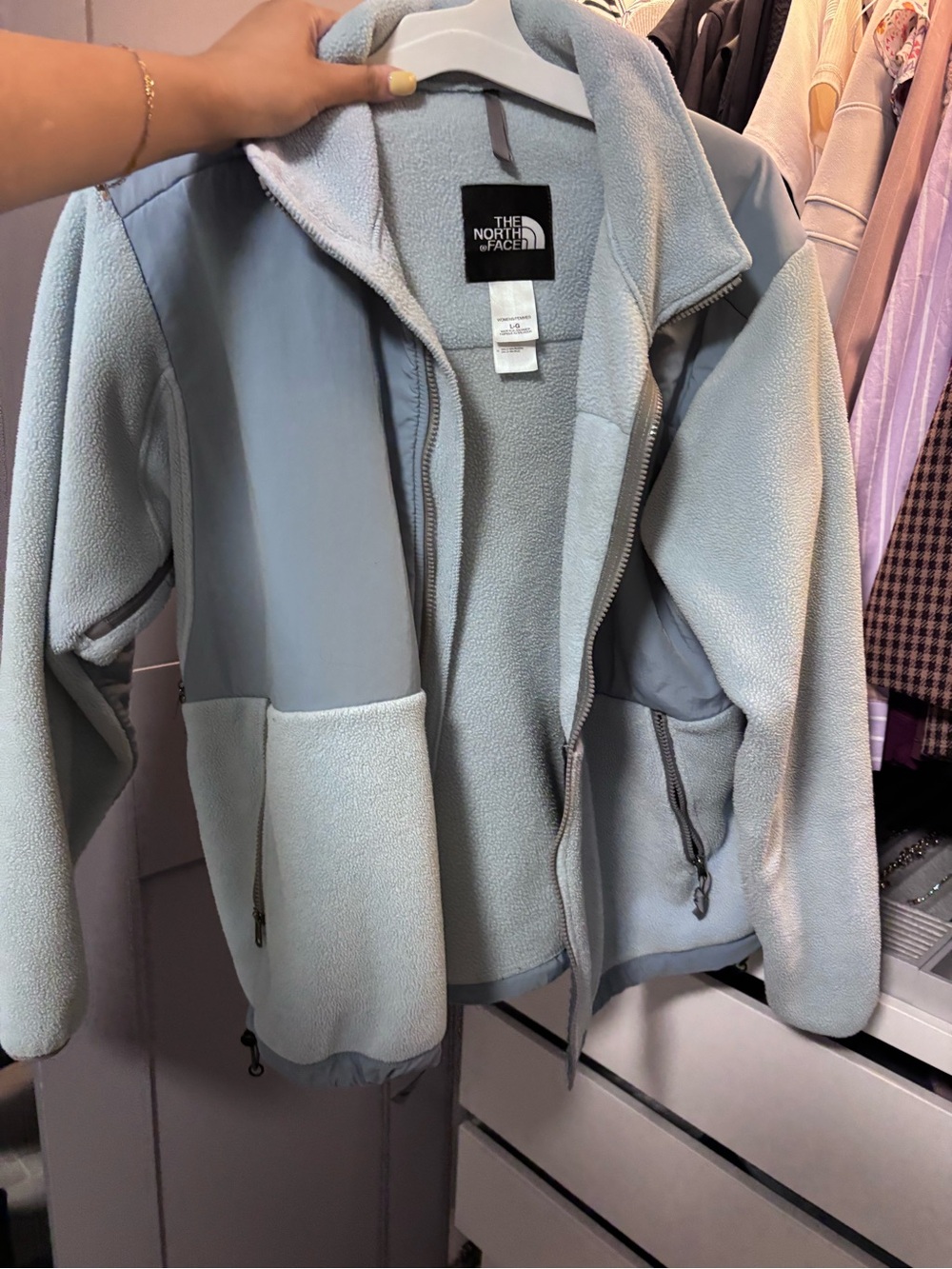 The North Face Pale Blue Fleece Zip Jacket